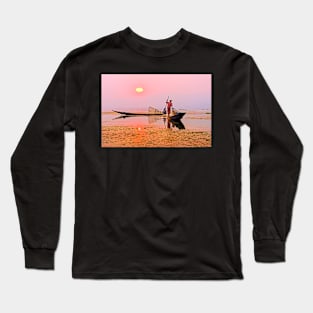 Sunset over Inle Lake Long Sleeve T-Shirt